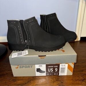 NWT black booties size 9